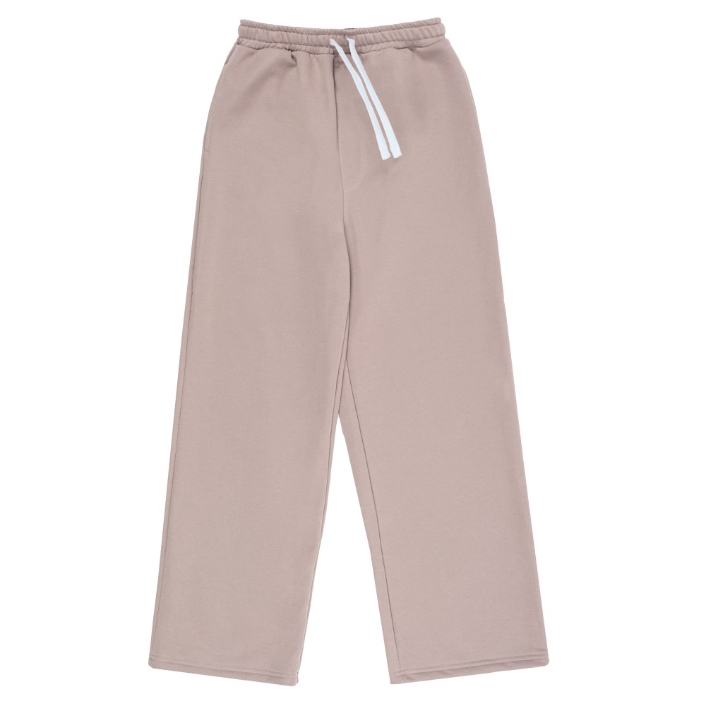 BEIGE WIDE SWEATPANTS